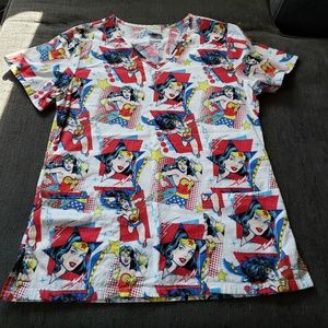 Wonder Woman Scrub Top